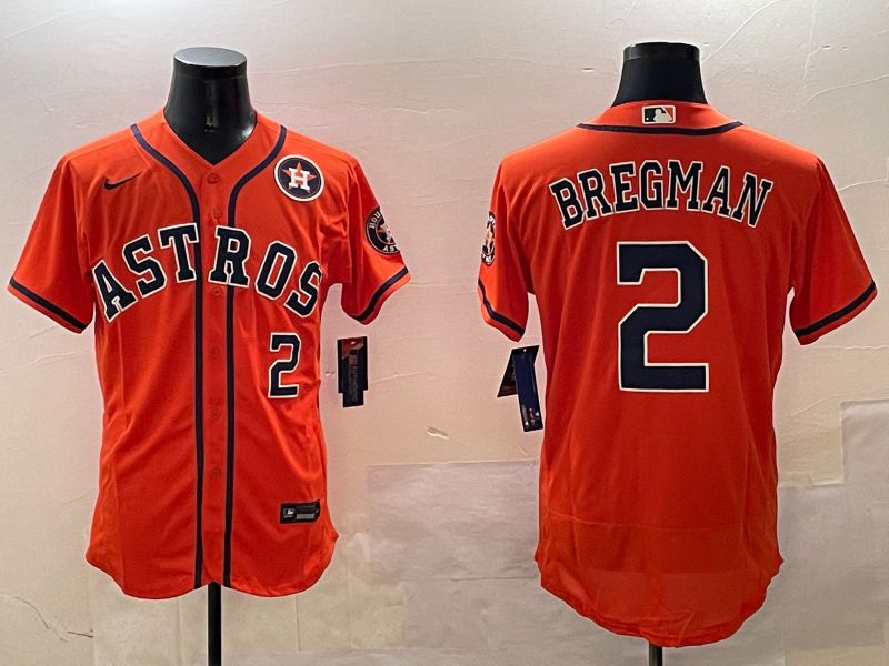 Men Houston Astros 2 Bregman Orange Elite 2025 Nike MLB Jersey style 2
